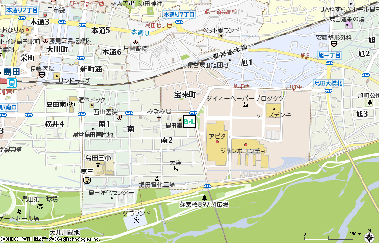 眼鏡市場島田宝来(00184)付近の地図